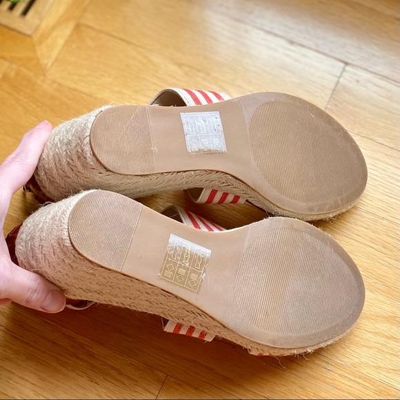 🎈SOLD Market & Spruce Mary Red Elastic Strappy Espadrille Wedge Sz 7 🎈 - Picture 8 of 8
